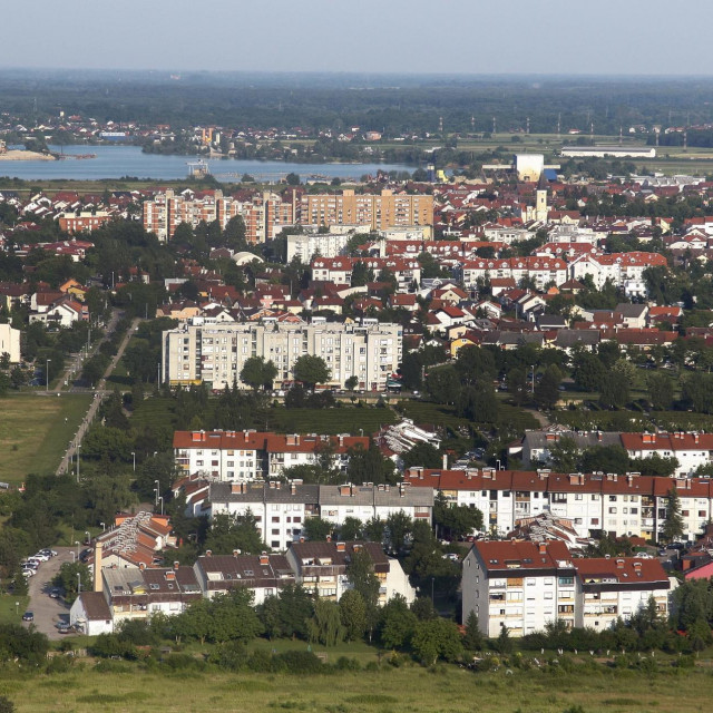 Grad Velika Gorica snimljena iz zraka