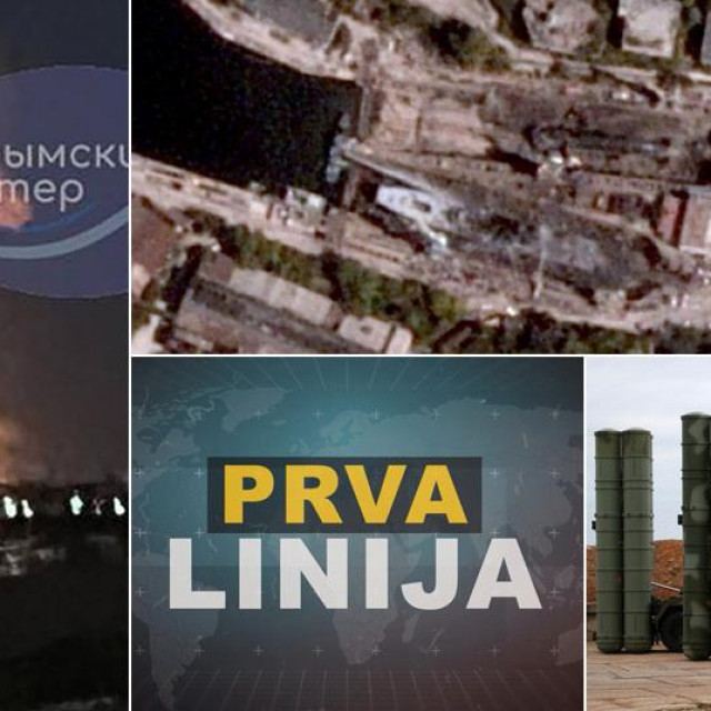 Prizor eksplozije u brodogradilištu u Sevastopolju; ruski brod ‘Minsk ‘i podmornica ‘Rostov na Donu‘ na suhom doku dan nakon napada i ruski sustav S-400 na Krimu