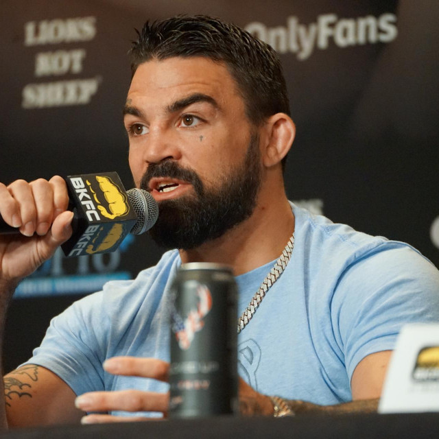 LAS VEGAS, NV - APRIL 4: Mike Perry attends the BKFC 41 official pre-fight press conference on April 4, 2023, at the Palms Casino in Las Vegas, NV.,Image: 767447518, License: Rights-managed, Restrictions: * France, Italy, and Japan Rights OUT *, Model Release: no, Credit line: Amy Kaplan/Zuma Press/Profimedia