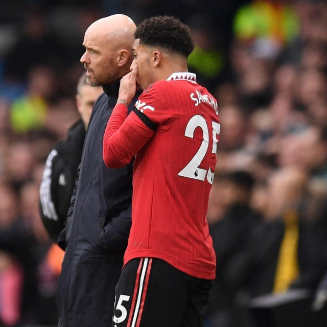Erik Ten Hag i Jadon Sacnho