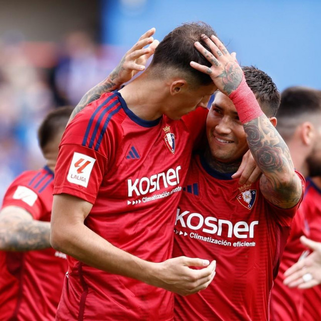 September 17, 2023, GETAFE, MADRID, SPAIN: Ante Budimir of CA Osasuna celebrates a goal during the spanish league, La Liga EA Sports, football match played between Getafe CF and CA Osasuna at Coliseum Alfonso Perez stadium on September 17, 2023, in Getafe, Madrid, Spain.,Image: 806012014, License: Rights-managed, Restrictions:, Model Release: no, Credit line: Oscar J. Barroso/Zuma Press/Profimedia