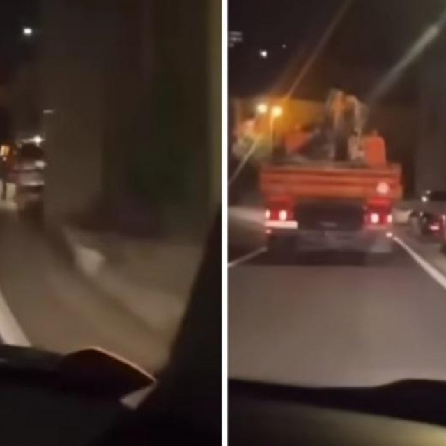 Kamion udara parkirani auto