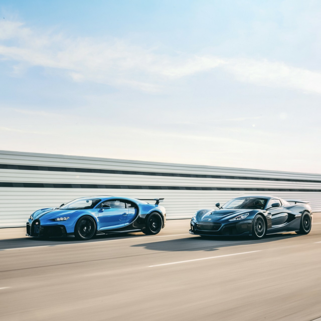 Bugatti Chiron i Rimac Nevera