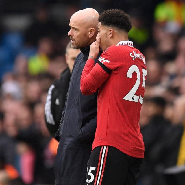Jadon Sancho i Erik ten Hag