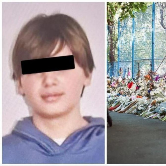 Kosta K., cvijeće ispred OŠ Vladislav Ribnikar