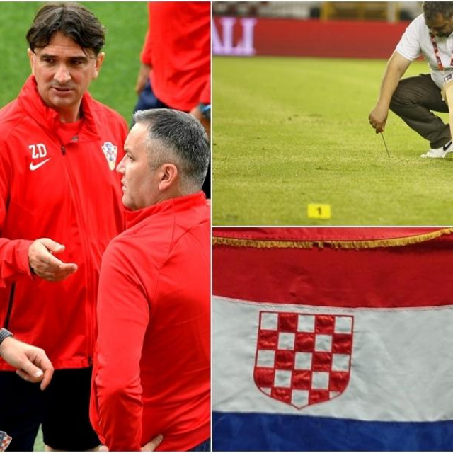 Stipe Pletikosa, Zlatko Dalić, Marijan Kustić, kadar s Poljuda (2015. godina, skandal sa svastikom), ustaška zastava s Rujevice