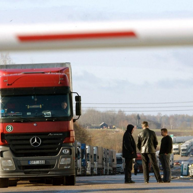 Granični prijelaz između Latvije i Rusije (ilustracija)