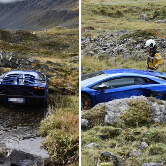 Lamborghini Aventador SVJ u potoku
