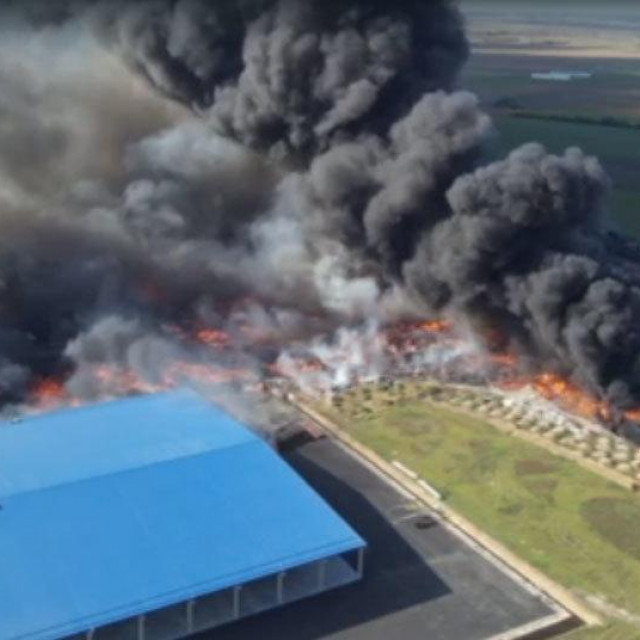 Snimka požara iz zraka