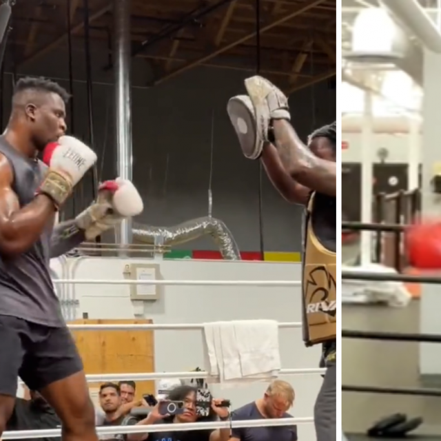 Deontay Wilder (desno) i Francis Ngannou (lijevo)