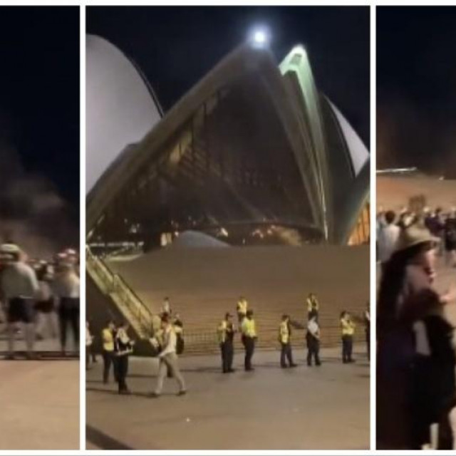 Prizori ispred Kuće opere u Sydneyju