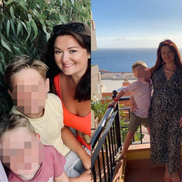 Natalie Buss sa suprugom i djecom