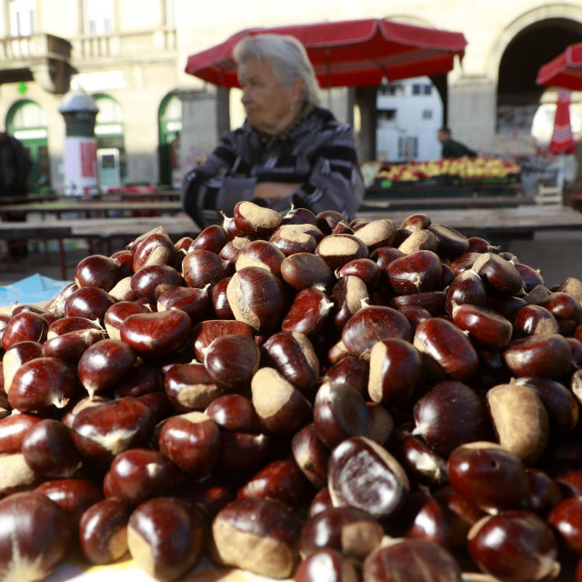 Kesteni na tržnici Diolac prodaju se po 5 eura