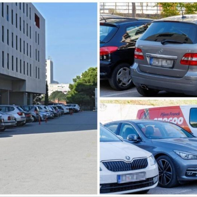 Vozni park ispred studentskog doma u Splitu