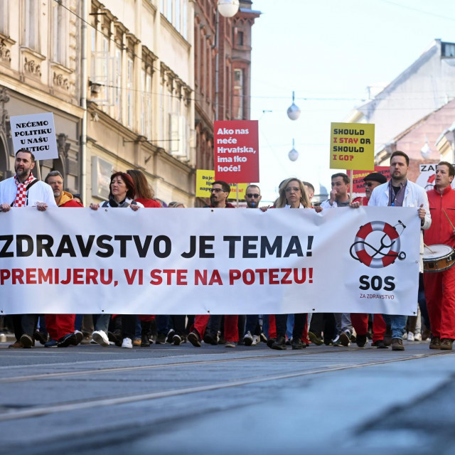 Prosvjed liječnika u ožujku