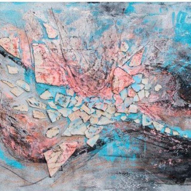 Katarina Urem, ‘Ekstaza‘, kombinirana tehnika na platnu