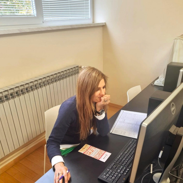 Stana Katic u Državnom arhivu u Zadru