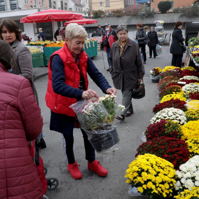 Cvijeće na tržnici Dolac (ilustracija)