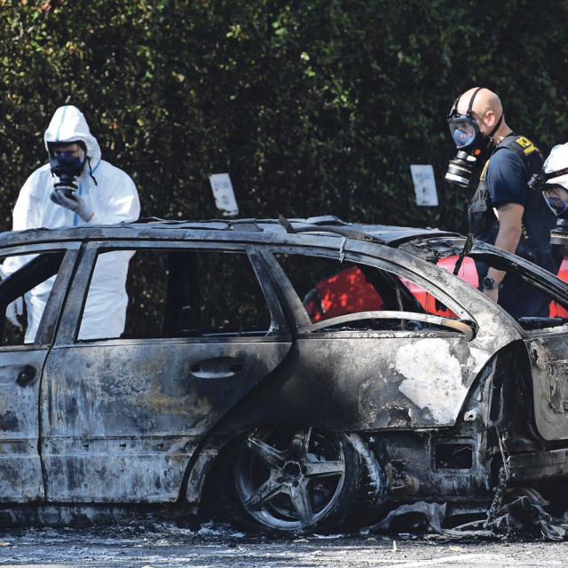 Policijski očevid nakon jednog od obračuna kriminalaca u Švedskoj