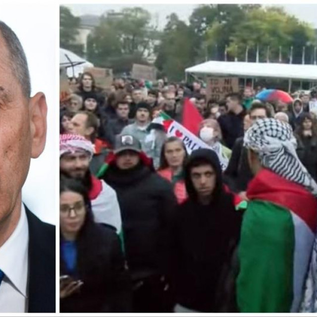 Janez Janša, propalestinski skup u Ljubljani