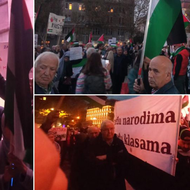 Prosvjed na Trgu žrtava fašizma