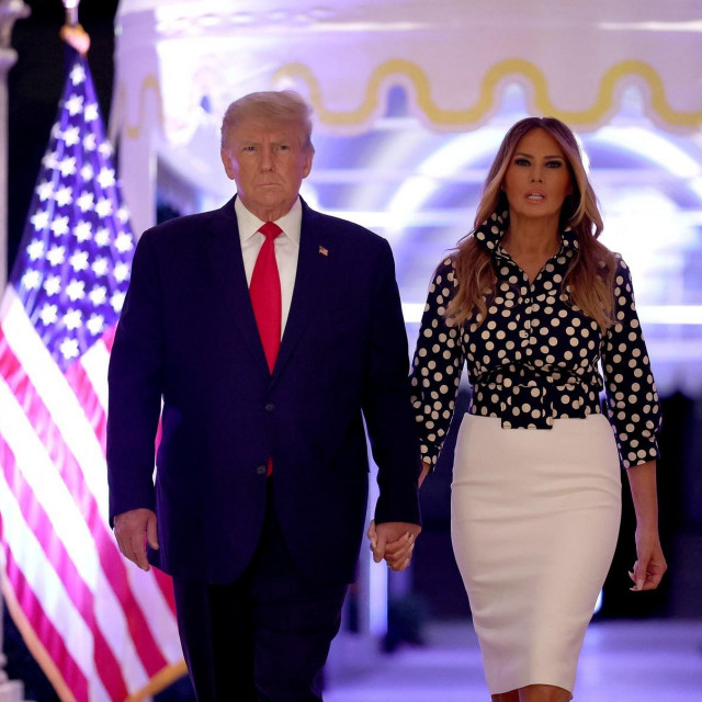 Donald Trump i Melania Trump u svojem domu na Floridi
