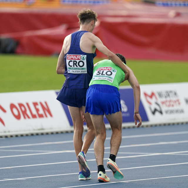 Dino Bošnjak je pomogao slovenskom atletičaru kojem je pozlilo u utrci na 5000 metara