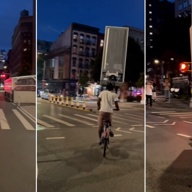 Biciklist s frižiderom