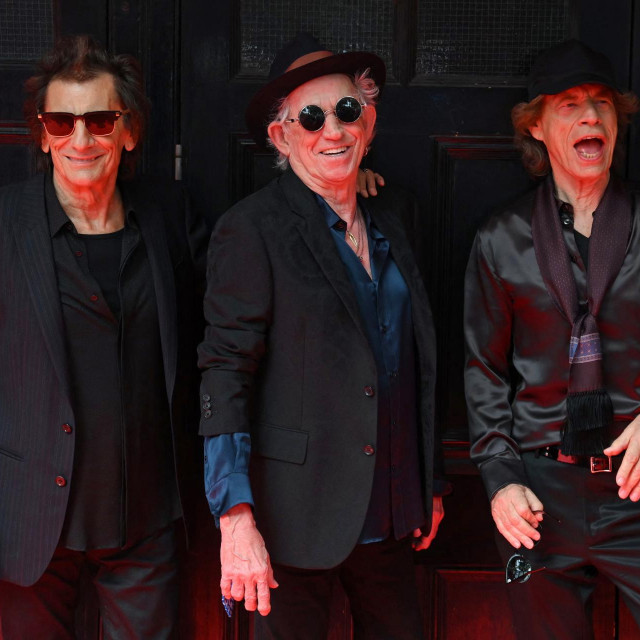 Ron Wood, Keith Richards i Mick Jagger, Hackney Empire, London