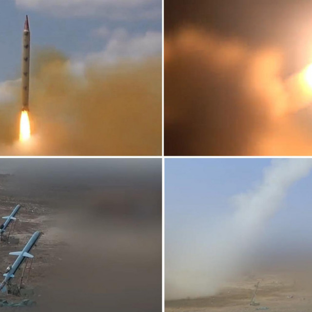 Lansiranje balističkih raketa i dronova na Izrael