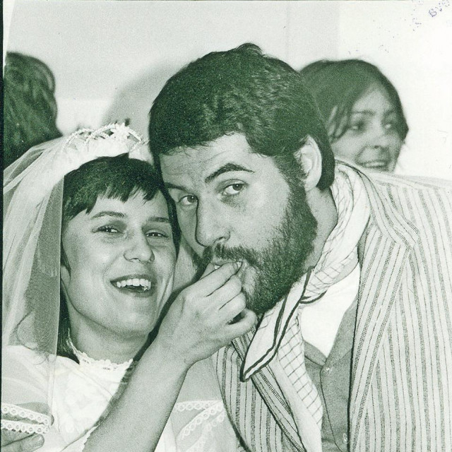 
Davor Matičević, nekadašnji kustos i ravnatelj Galerije suvremene umjetnosti na Katarinskom trgu, na vjenčanju umjetnice Vlaste Delimar