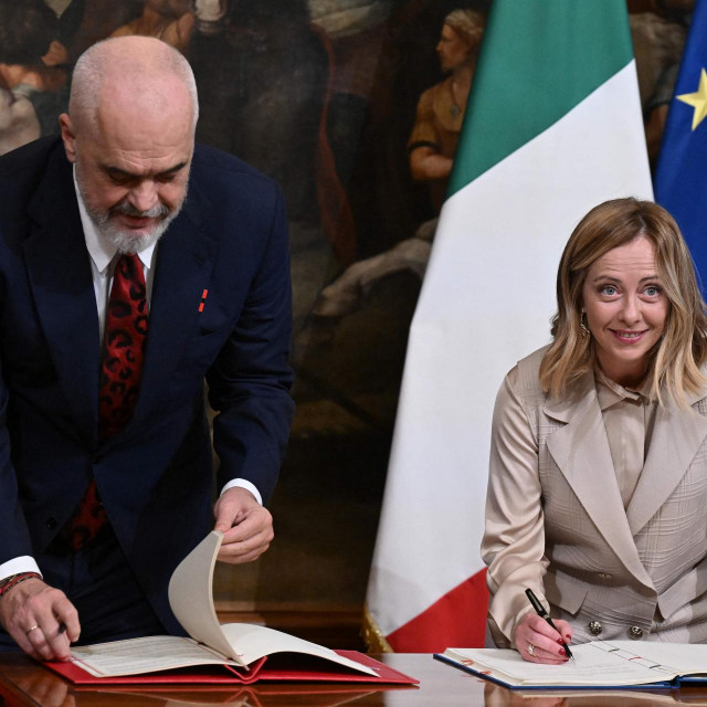 Edi Rama i Giorgia Meloni