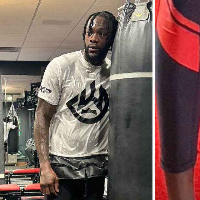Deontay Wilder i njegove noge (desno)