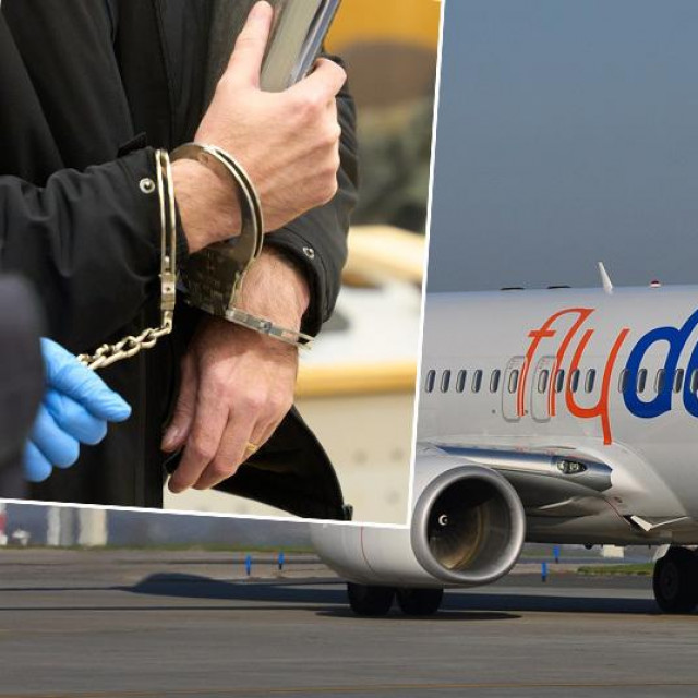 Ilsutracija uhićenja na letu FlyDubai kompanije