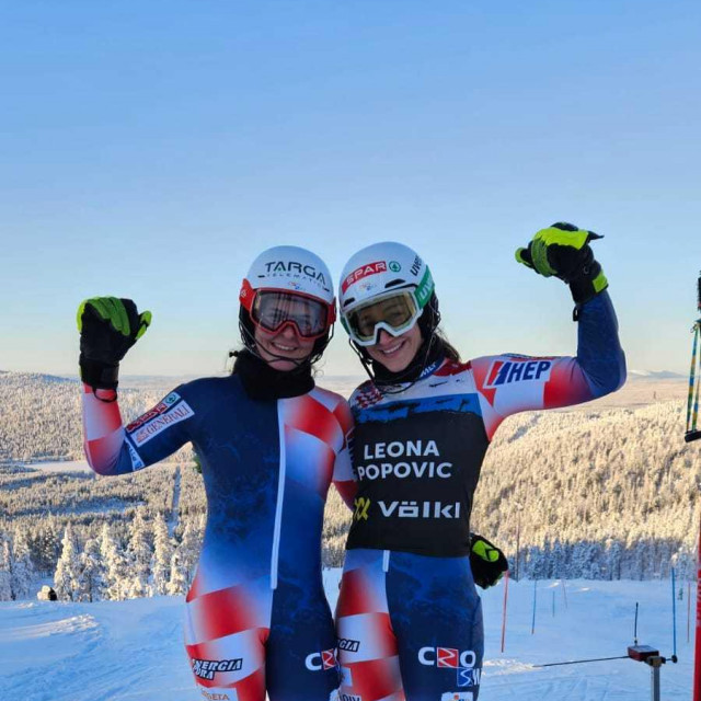 Djevojke iz slalomskog vrha - Zrinka Ljutić i Leona Popović