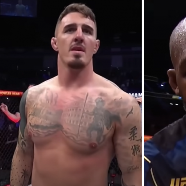 Tom Aspinall (lijevo) i Jon Jones (desno)
