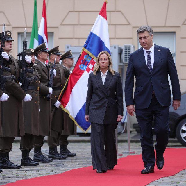Giorgia Meloni, Andrej Plenković
