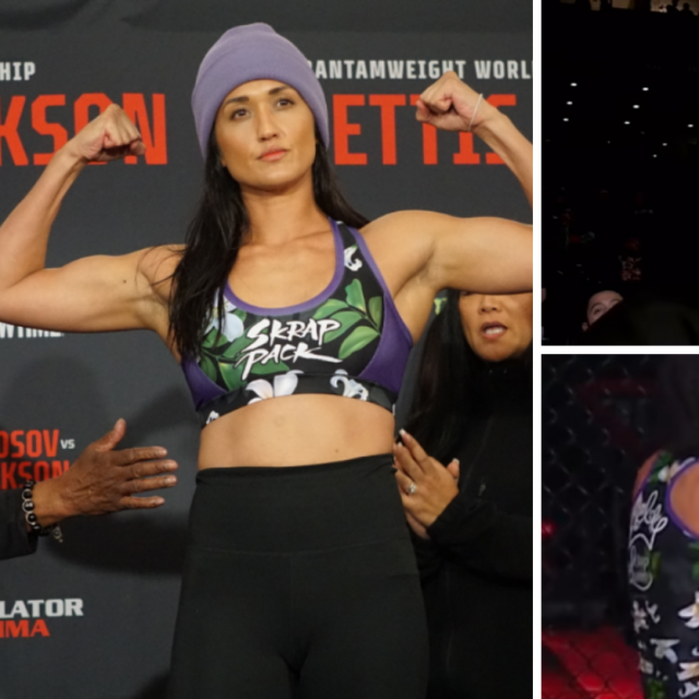 Keri Melendez (lijevo i dolje desno) i Nate Diaz (gore desno)