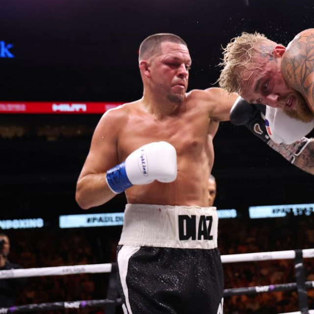 Nate Diaz (lijevo) vs. Jake Paul (desno)