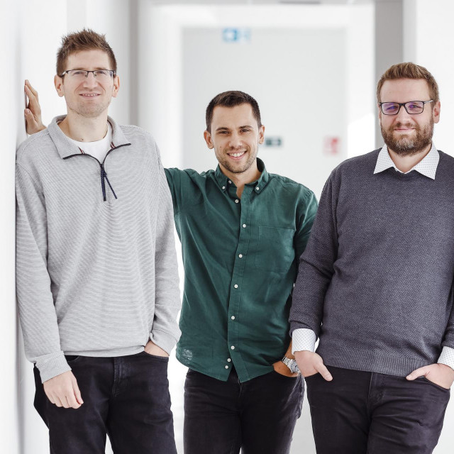 Osnivači Pine Studija Vladimir Košćica, Boris Barbir i Tomislav Podhraski​
