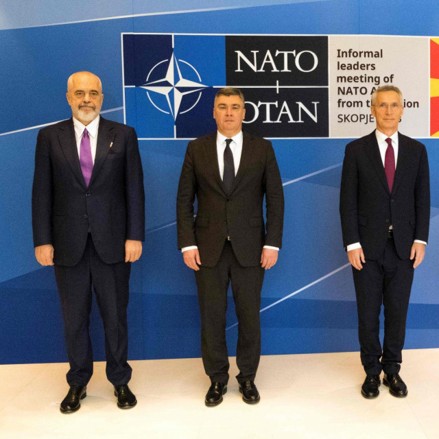 Edi Rama, Zoran Milanović, Jens Stoltenberg, Dimitar Kovačevski i Milojko Spajić