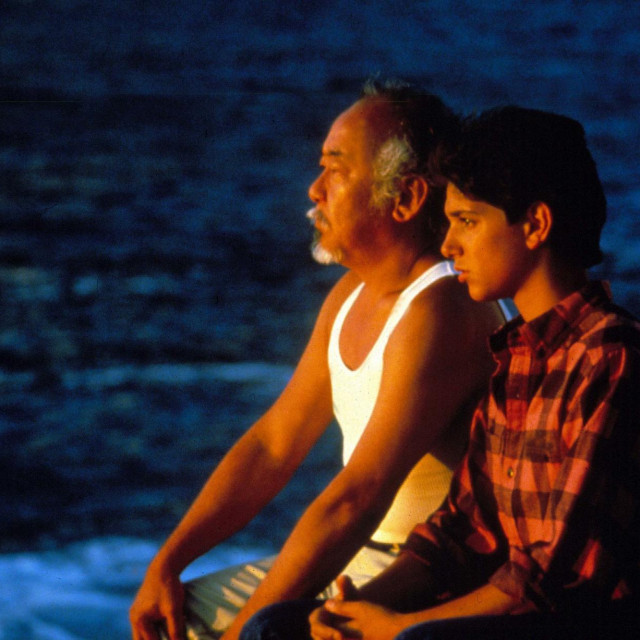 Editorial use only. No book cover usage.
Mandatory Credit: Photo by Moviestore/Shutterstock (1651613a)
The Karate Kid, Pat Morita, Ralph Macchio
Film and Television