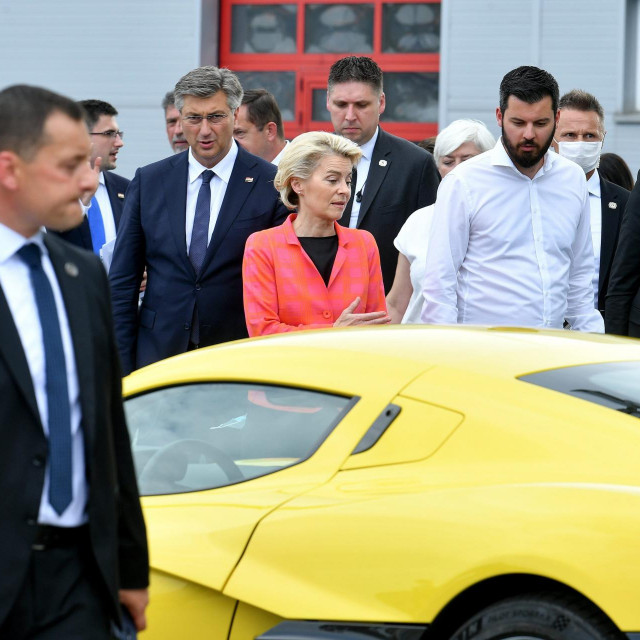  Andrej Plenković, Ursula von der Leyen i Mate Rimac
 