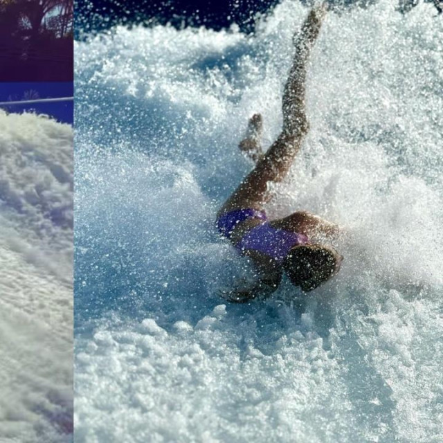 Ivanka Trump surfa na simulatoru valova