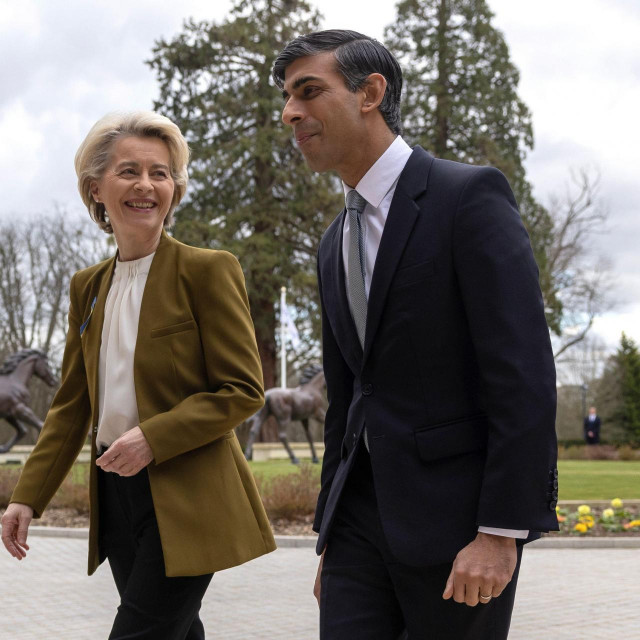 Ursula von der Leyen i Rishi Sunak, britanski premijer