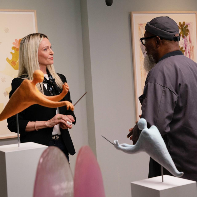 Uma Thurman i Samuel L. Jackson, The Kill Room