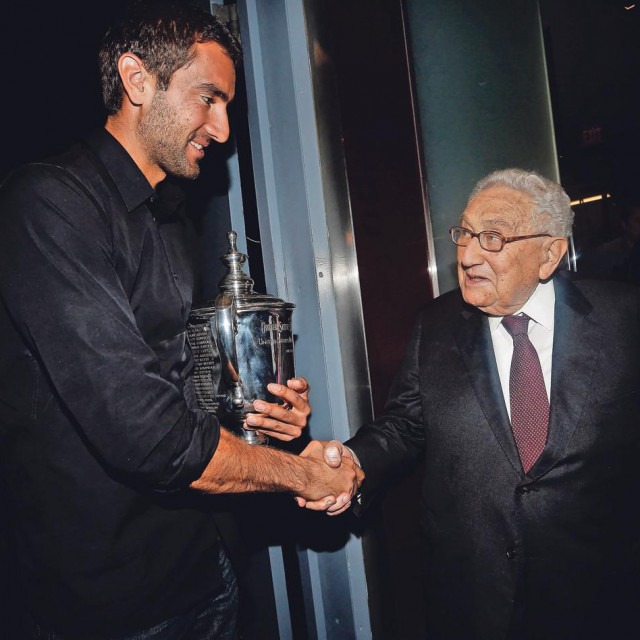 Henry Kissinger čestitao je našem tenisaču Marinu Čiliću osvajanje US Opena 2014. godine