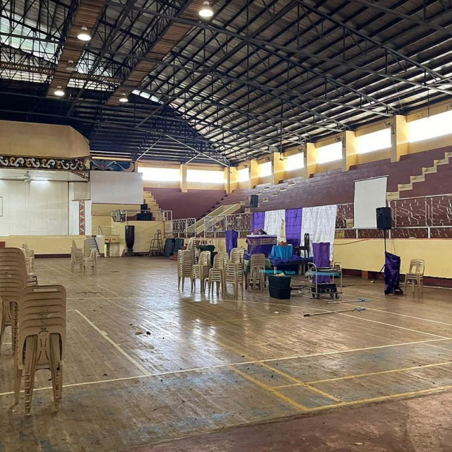 Dvorana u kojoj se održavala misa