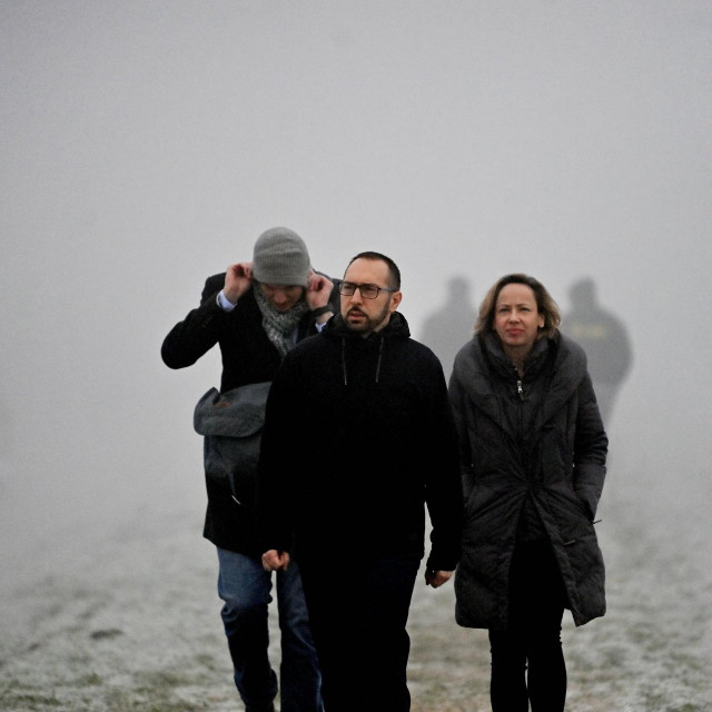 Tomislav Tomašević i Danijela Dolenec na mjestu nesreće