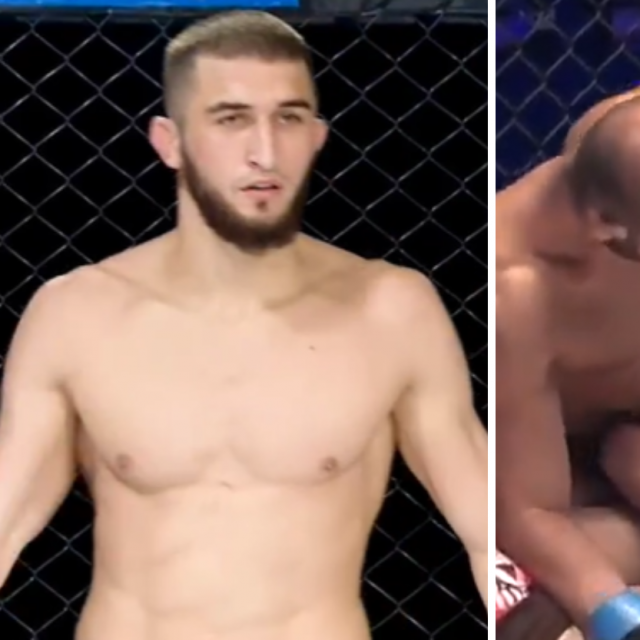 Khamzat Maeev (lijevo) | Nika Kupravishvili (gornji) vs. Khamzat Maaev (donji)